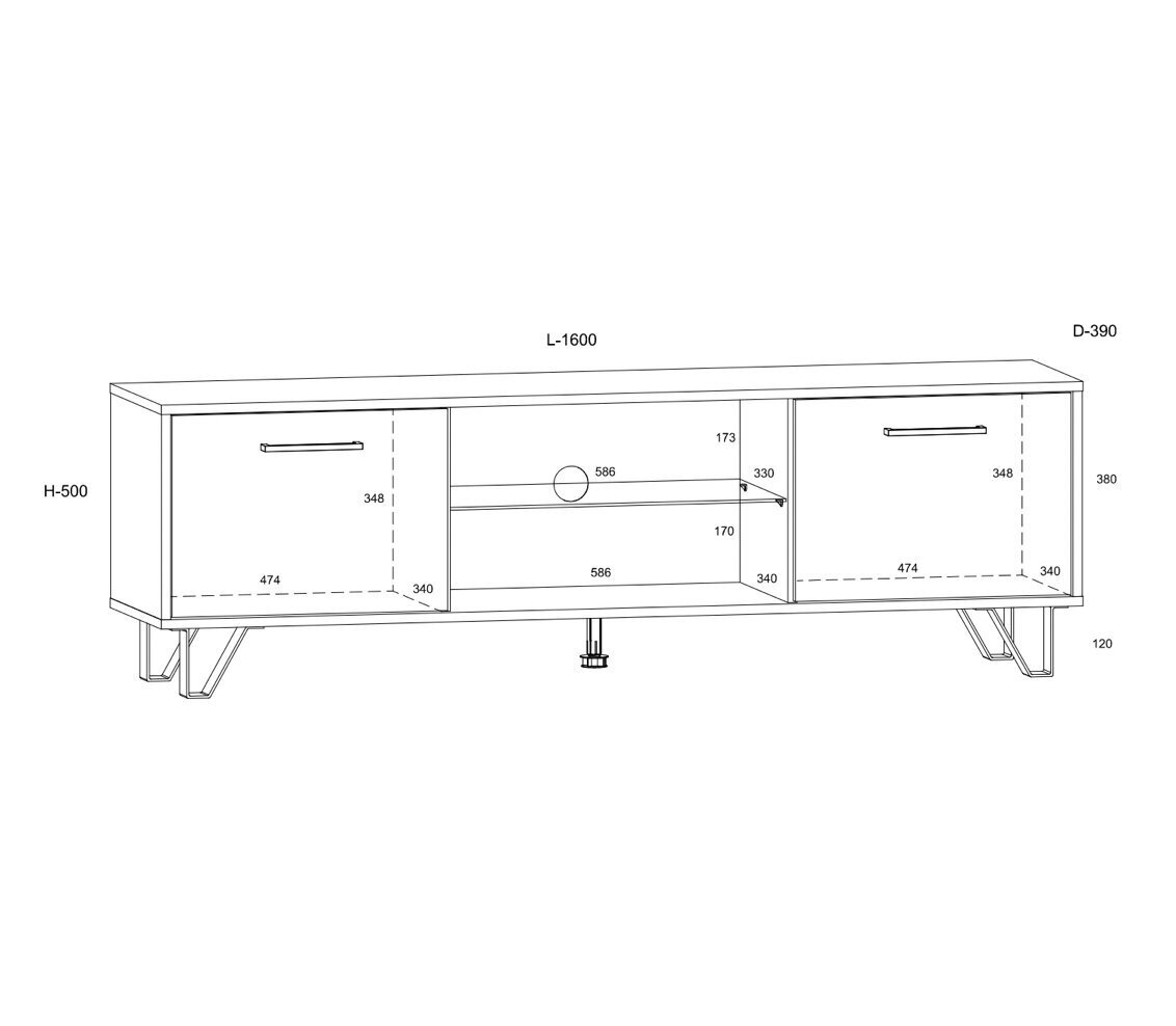 TV-taso Boss, valkoinen/harmaa hinta ja tiedot | TV-tasot | hobbyhall.fi