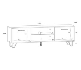 TV-taso Boss, musta/ruskea hinta ja tiedot | TV-tasot | hobbyhall.fi