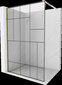 Suihkuseinä Mexen Kioto, musta kuvio/kulta, 90 x 200 cm hinta ja tiedot | Suihkuseinät ja -ovet | hobbyhall.fi