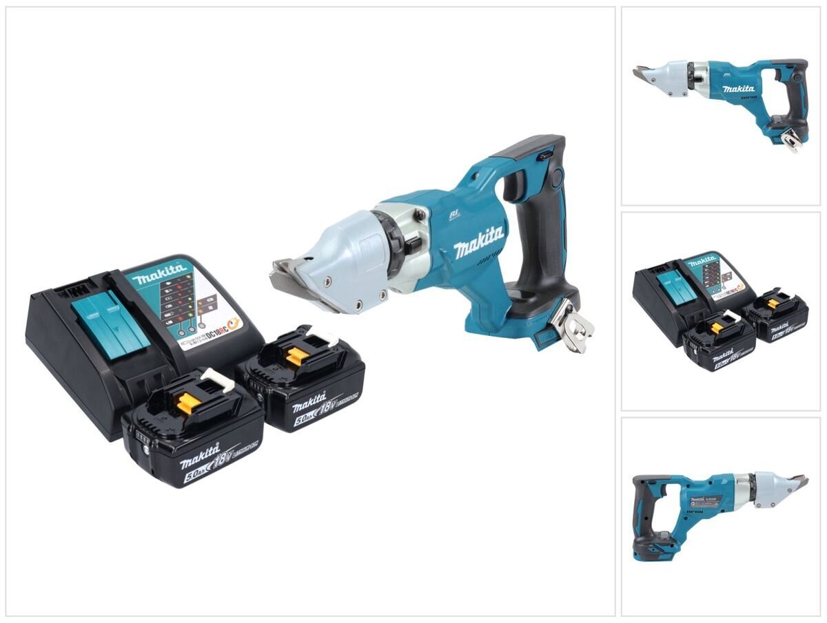 Makita DJS 200 RT Akkupeltisakset 18 V 2,0 mm + 2x akut 5,0 Ah + laturi hinta ja tiedot | Sahat ja sirkkelit | hobbyhall.fi