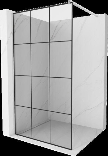 Suihkuseinä Mexen Kioto, musta kuvio/kromi, 110 x 200 cm hinta ja tiedot | Suihkuseinät ja -ovet | hobbyhall.fi