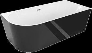 Kylpyamme Mexen Mia, 170 x 80 cm, valkoinen/musta+kromi hinta ja tiedot | Kylpyammeet | hobbyhall.fi