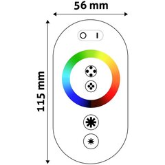 Avide LED RGB-nauhaohjain 216W RF-kaukosäätimellä hinta ja tiedot | LED-valonauhat | hobbyhall.fi