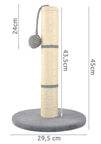 Kissan raapimistolppa - harmaa 45 cm hinta ja tiedot | Raapimispuut ja kiipeilypuut | hobbyhall.fi