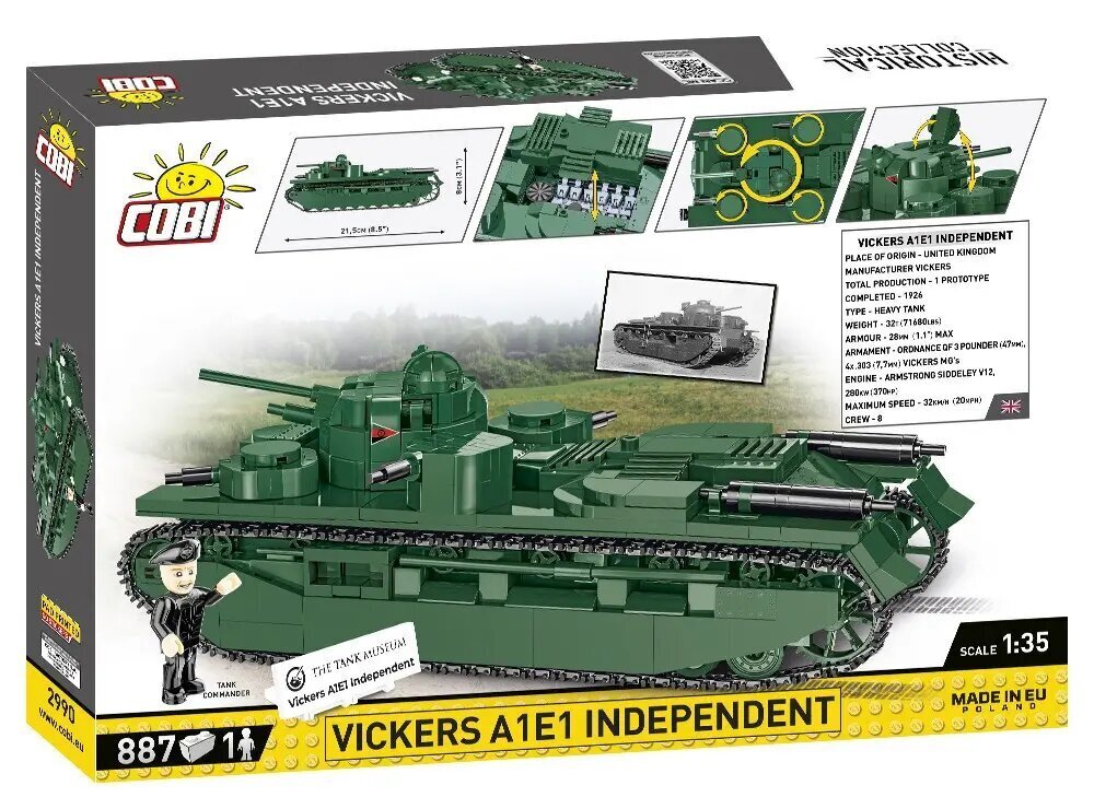 Tiilet Vickers A1E1 riippumaton hinta ja tiedot | LEGOT ja rakennuslelut | hobbyhall.fi