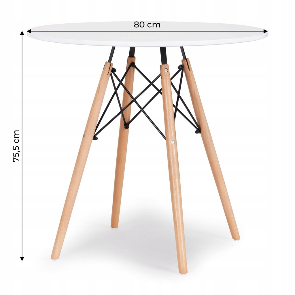 Moderni olohuone/ruokailupöytä 80cm ModernHome hinta ja tiedot | Ruokapöydät | hobbyhall.fi