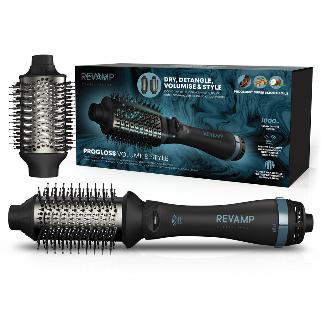 Revamp Revamp DR-2500-EU Progloss Volume & Style 1000W Hot Brush Styler hinta ja tiedot | Suoristusraudat ja kihartimet | hobbyhall.fi