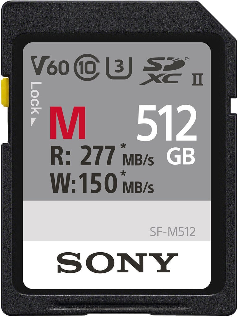 Sony muistikortti SDXC 512GB M-Series UHS-II C10 U3 V60 hinta ja tiedot | Kameran muistikortit | hobbyhall.fi