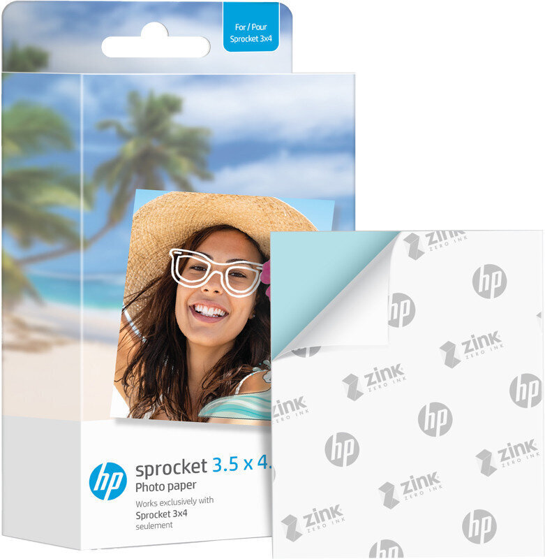 HP valokuvapaperi Sprocket Zink 8,9x10,8cm 50 arkkia hinta ja tiedot | Kameratarvikkeet | hobbyhall.fi