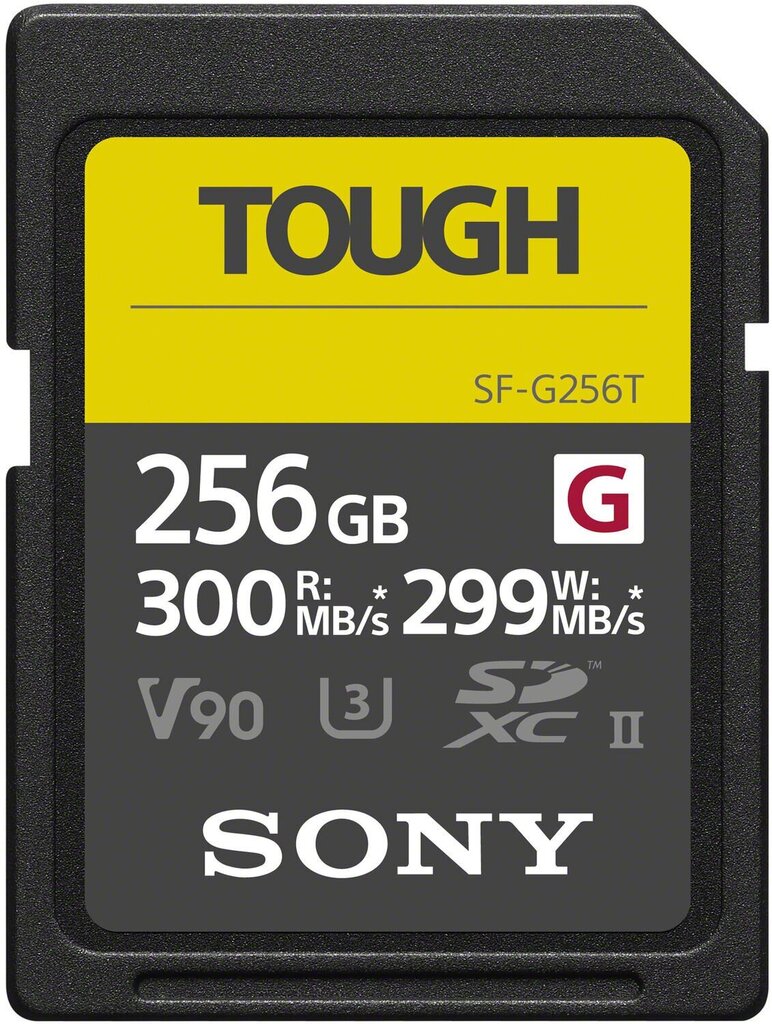 Sony muistikortti SDXC 256GB G Tough UHS-II C10 V90 hinta ja tiedot | Kameran muistikortit | hobbyhall.fi