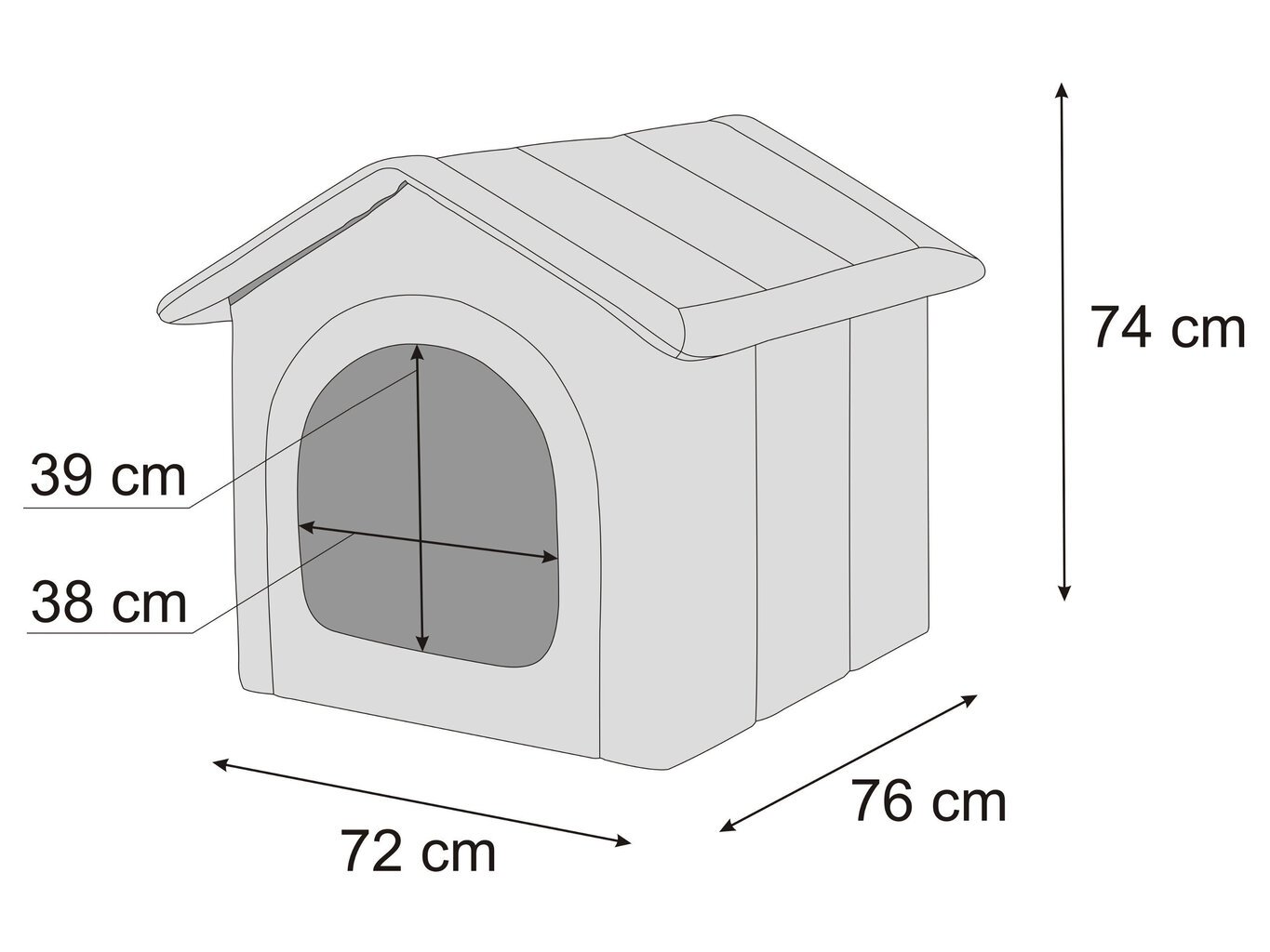 Hobbydog peti Ash Ecolen R6, 72x76 cm hinta ja tiedot | Pedit ja pesät | hobbyhall.fi