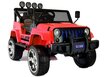 Kaksipaikkainen sähköauto lapsille Jeep 4x4 S2388, punainen hinta ja tiedot | Lasten sähköautot | hobbyhall.fi