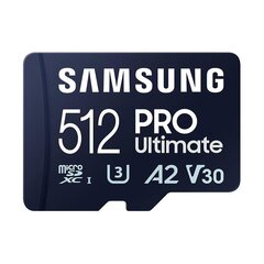 Samsung MicroSD SDXC 512GB Pro Ultimate 200MB/s / 130MB/s hinta ja tiedot | Samsung Kamerat ja tarvikkeet | hobbyhall.fi