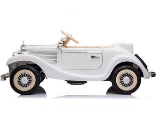 Retro Mercedes Benz 540K 4x4 yksipaikkainen sähköauto lapsille - A200, valkoinen hinta ja tiedot | Lasten sähköautot | hobbyhall.fi