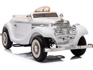 Retro Mercedes Benz 540K 4x4 yksipaikkainen sähköauto lapsille - A200, valkoinen hinta ja tiedot | Lasten sähköautot | hobbyhall.fi