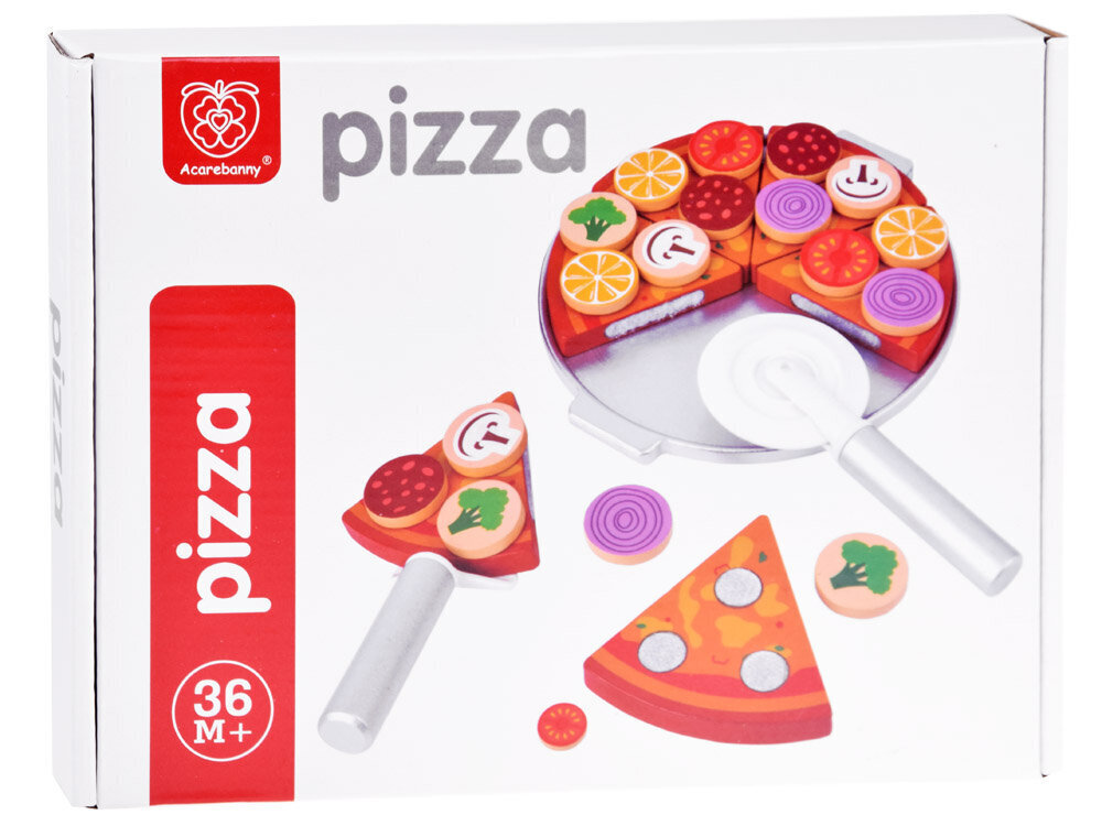 Puinen pizzasetti, 27 osaa hinta ja tiedot | Tyttöjen lelut | hobbyhall.fi