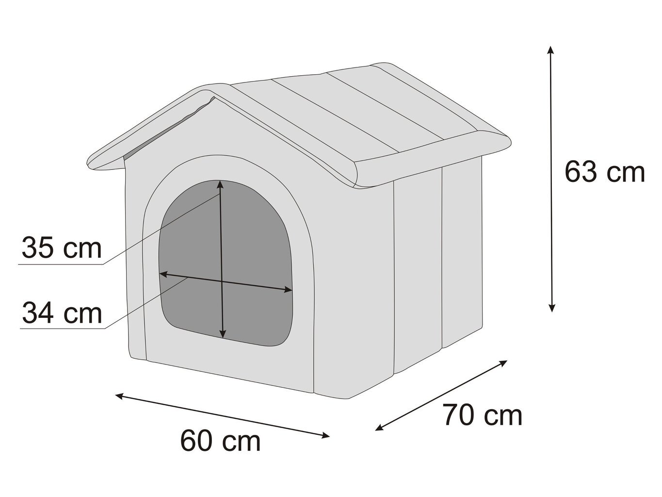 Hobbydog peti Graphite Ecolen+Graphite Oxford R5, 60x70 cm hinta ja tiedot | Pedit ja pesät | hobbyhall.fi