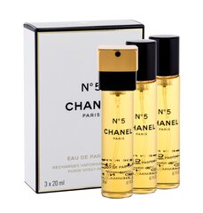 Chanel No. 5 EDP naisille, 3 x 20 ml hinta ja tiedot | Naisten hajuvedet | hobbyhall.fi
