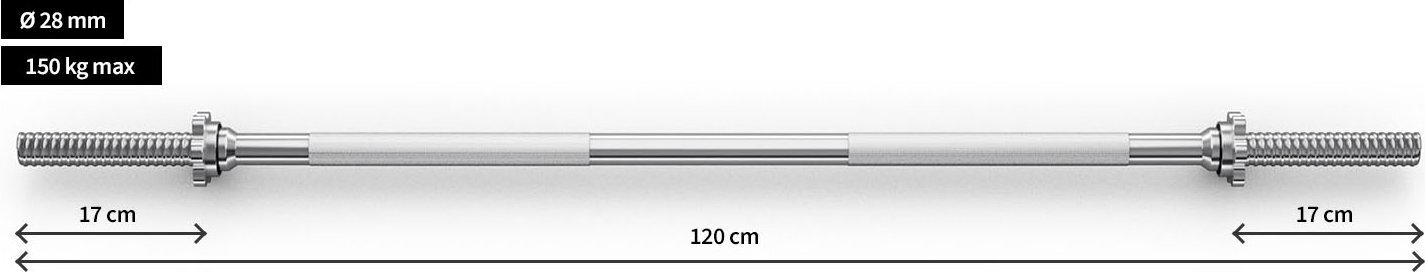 Grip Zipro 1200 mm, 1 kpl hinta ja tiedot | Käsipainot, kahvakuulat ja voimaharjoittelu | hobbyhall.fi