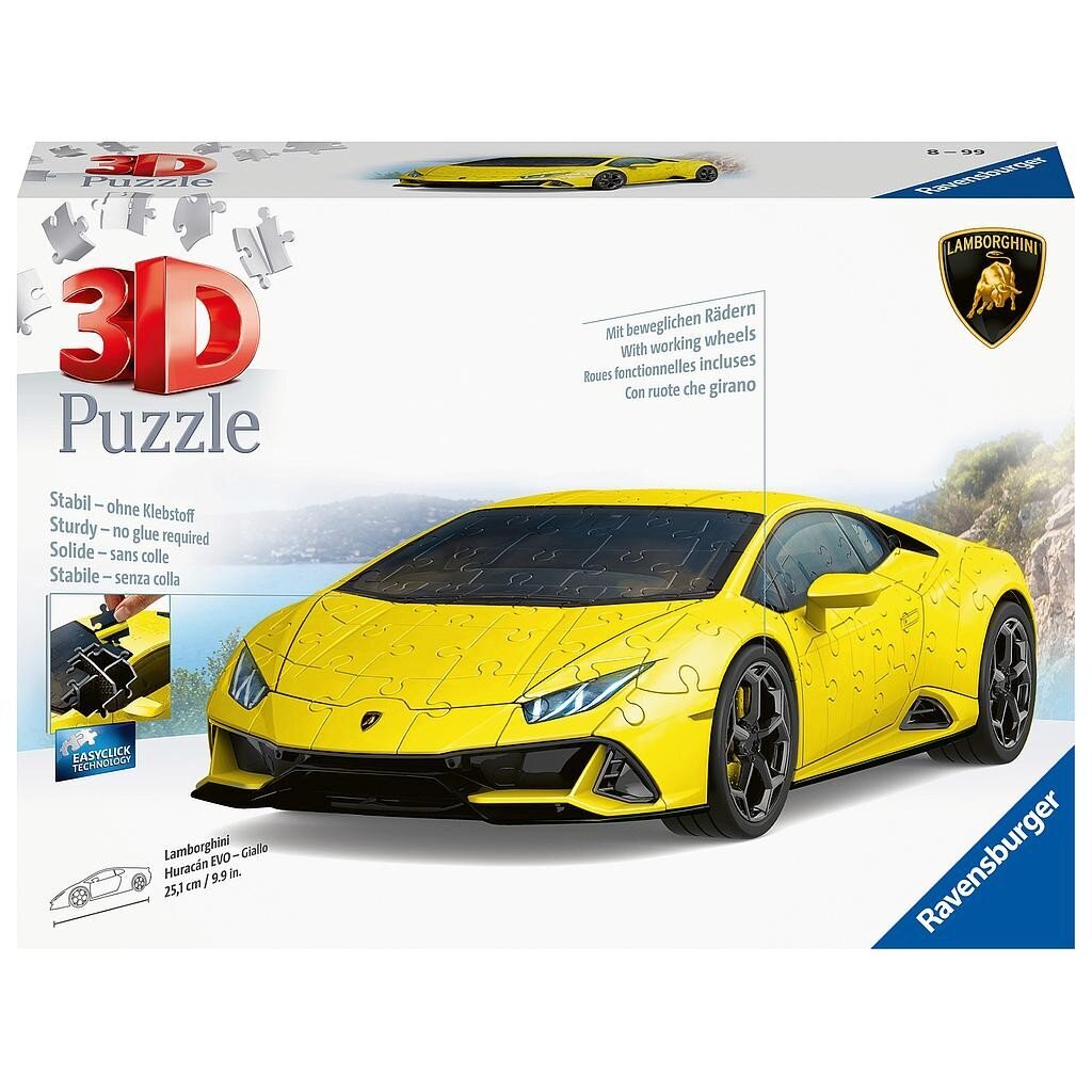 Ravensburger 3D palapeli Lamborghini Huracan hinta ja tiedot | Palapelit | hobbyhall.fi