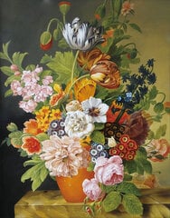 Timanttimaalaus setti, 40x50 cm, Bouquet in a flower pot hinta ja tiedot | Timanttimaalaukset | hobbyhall.fi