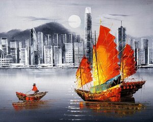 Maalaus numeroiden mukaan 40x50 cm, Night Hong Kong hinta ja tiedot | Maalaa numeroiden mukaan | hobbyhall.fi