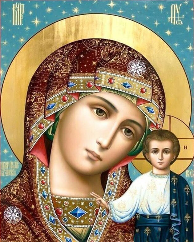 Maalaus numeroiden mukaan 40x50 cm, Icon Kazan Mother of God hinta ja tiedot | Maalaa numeroiden mukaan | hobbyhall.fi