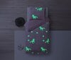 Teddy fleece valoisat vuodevaatteet setti "Dinosaur" 140x220cm, harmaa hinta ja tiedot | Vuodevaatteet lapsille | hobbyhall.fi