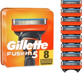 Gillette Fusion 5 partakoneen terät, 8 partakoneen terää per pakkaus hinta ja tiedot | Parranajo ja karvanpoisto | hobbyhall.fi