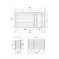Puinen vaja Timbela M205 - A199 x 146 x 348 cm / 3.64 m2 hinta ja tiedot | Piharakennukset | hobbyhall.fi