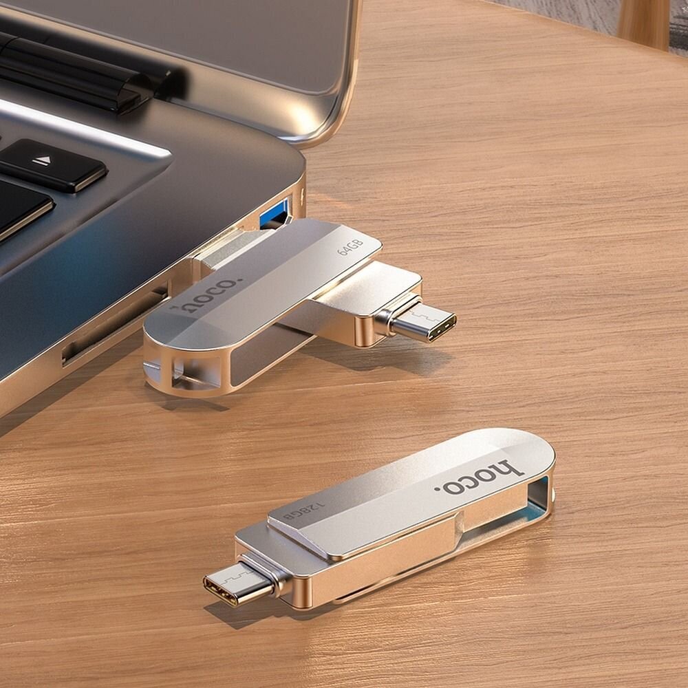 USB3.0 HOCO Wide UD10 USB + Type-C - 16GB hinta ja tiedot | Muistitikut | hobbyhall.fi