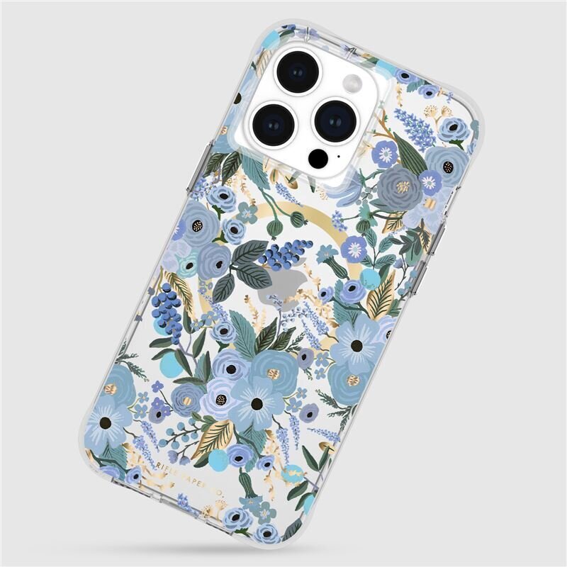 Case Mate Rifle Party Co. Garden Party Blue case, MagSafe - iPhone 15 Pro hinta ja tiedot | Puhelimen kuoret ja kotelot | hobbyhall.fi