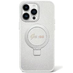 Guess IML Ring Stand Glitter MagSafe Case for iPhone 15 Plus Transparent hinta ja tiedot | Puhelimen kuoret ja kotelot | hobbyhall.fi