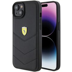 Ferrari Quilted Metal Logo Back Case for Apple iPhone 15 Plus hinta ja tiedot | Puhelimen kuoret ja kotelot | hobbyhall.fi