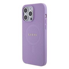 Guess GUHMP15LPSAHMCU iPhone 15 Pro 6.1" fioletowy|purple hardcase Saffiano MagSafe hinta ja tiedot | Puhelimen kuoret ja kotelot | hobbyhall.fi