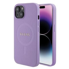 Guess GUHMP15MPSAHMCU iPhone 15 Plus 6.7" fioletowy|purple hardcase Saffiano MagSafe hinta ja tiedot | Puhelimen kuoret ja kotelot | hobbyhall.fi