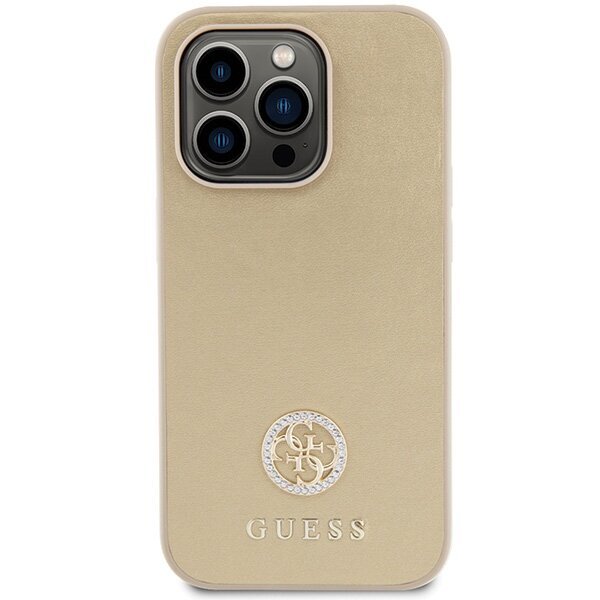 Guess GUHCP15XPS4DGPD iPhone 15 Pro Max 6.7" złoty|gold hardcase Strass Metal Logo hinta ja tiedot | Puhelimen kuoret ja kotelot | hobbyhall.fi