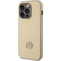 Guess GUHCP15XPS4DGPD iPhone 15 Pro Max 6.7" złoty|gold hardcase Strass Metal Logo hinta ja tiedot | Puhelimen kuoret ja kotelot | hobbyhall.fi