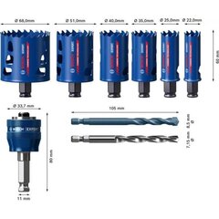 Reikäteräsarja Bosch, 9 kpl hinta ja tiedot | Käsityökalut | hobbyhall.fi