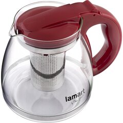 Lasinen teekannu Lamart Red Verre, 1,5 L hinta ja tiedot | Kahvipannut ja teekannut | hobbyhall.fi