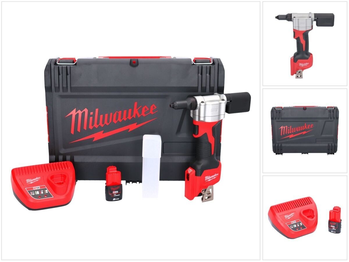 Milwaukee M12 BPRT-201X Akkuvetoniittikone 12 V 20,32 mm + 1x akku 2,0 Ah + laturi + HD-laatikko (4933464406) hinta ja tiedot | Käsityökalut | hobbyhall.fi