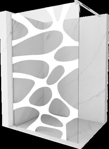 Suihkuseinä Mexen Kioto, valkoinen kuvio/kromi, 80 x 200 cm hinta ja tiedot | Suihkuseinät ja -ovet | hobbyhall.fi