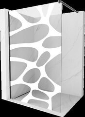Suihkuseinä Mexen Kioto, valkoinen kuvio/musta, 70 x 200 cm hinta ja tiedot | Suihkuseinät ja -ovet | hobbyhall.fi