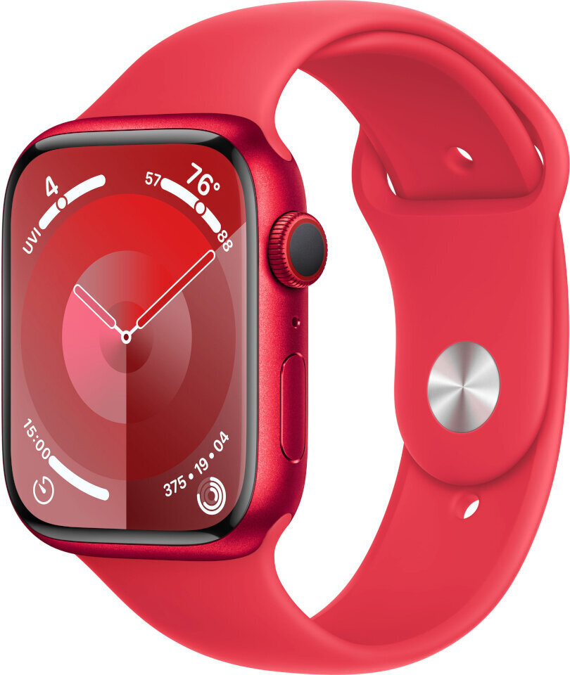 APPLE Watch Series 9 GPS + Cellular 45mm PRODUCT RED Aluminium Case with PRODUCT RED Sport Band - M/L hinta ja tiedot | Älykellot | hobbyhall.fi