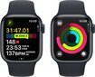 Apple Watch Series 9 GPS + Cellular 41mm Midnight Aluminium Case with Midnight Sport Band - M/L MRHT3KS/A hinta ja tiedot | Älykellot | hobbyhall.fi