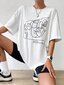 Naisten valkoinen t-paita, Electronics LV-141, 1 kpl hinta ja tiedot | Naisten aluspaidat | hobbyhall.fi