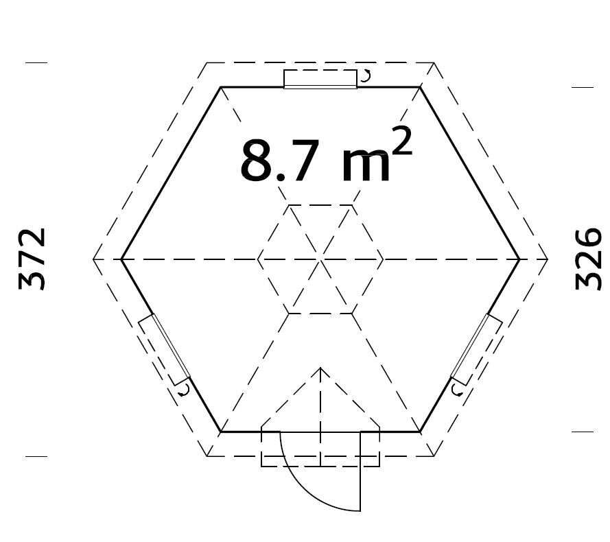 Grillikota Eva 8,7 m² hinta ja tiedot | Piharakennukset | hobbyhall.fi