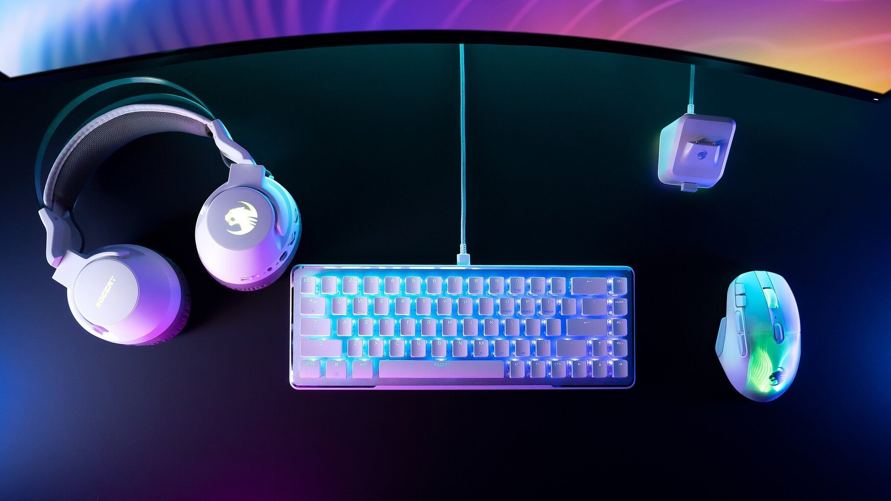 Roccat näppäimistö Vulcan II Mini US, valkoinen hinta ja tiedot | Näppäimistöt | hobbyhall.fi