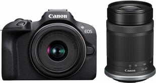 Canon EOS R100 + 18-45 + 55-210mm, musta hinta ja tiedot | Kamerat | hobbyhall.fi