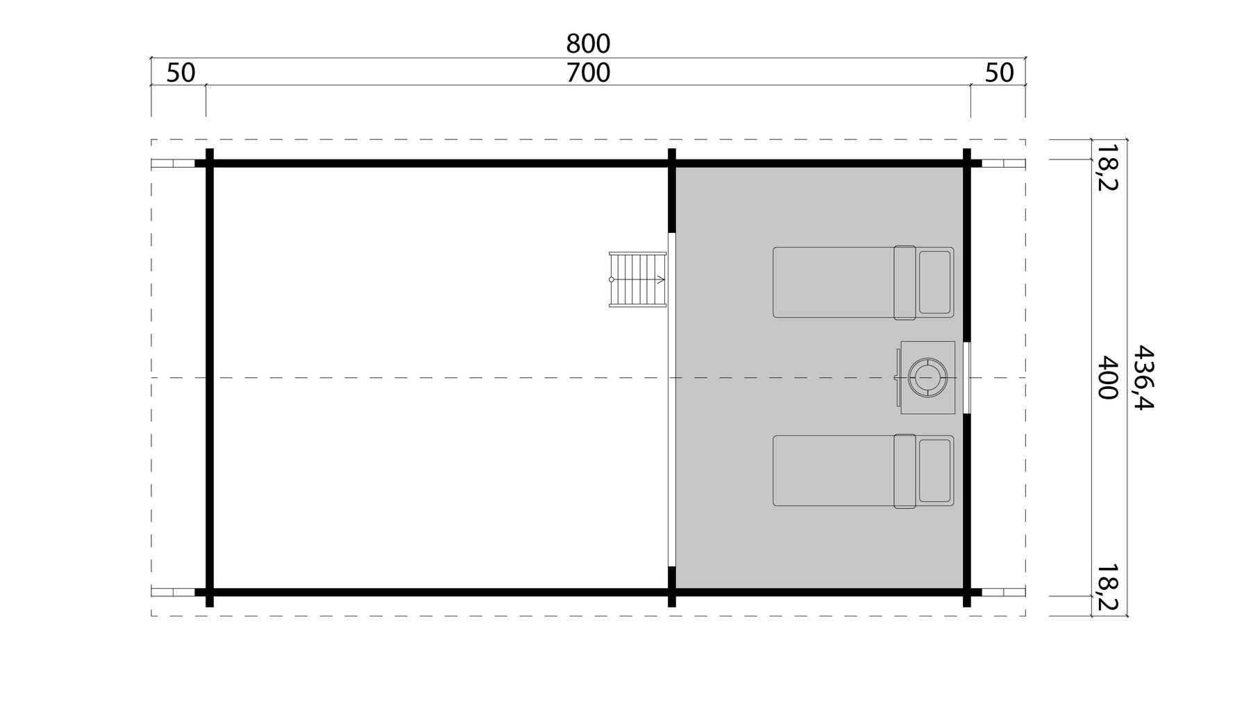 Kesämökki Mai 36,6 m² makuukerroksella ja 70 mm höylähirrestä hinta ja tiedot | Piharakennukset | hobbyhall.fi